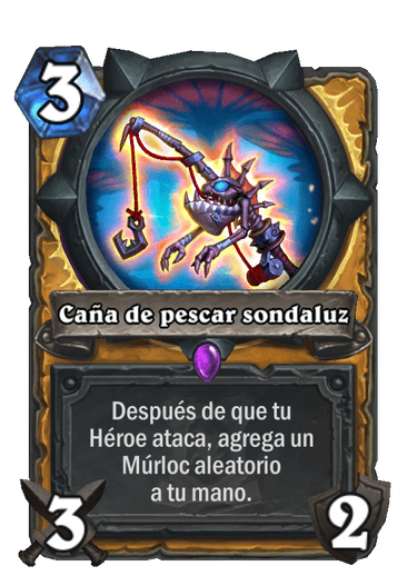 Épica · Arma · Cenizas de Terrallende · Después de que tu Héroe ataca, agrega un Múrloc aleatorio a tu mano.