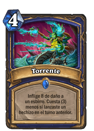 Rara · Hechizo · Cenizas de Terrallende · Inflige 8 de daño a un esbirro. Cuesta (3) menos si lanzaste un hechizo en el turno anterior.