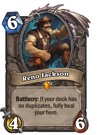 Legendary · Minion · League of Explorers · Battlecry: If your deck has no duplicates, fully heal your hero.