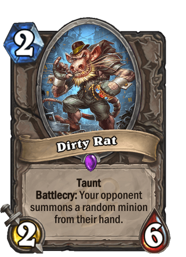 Epic · Minion · Mean Streets of Gadgetzan · Taunt Battlecry: Your opponent summons a random minion from their hand.