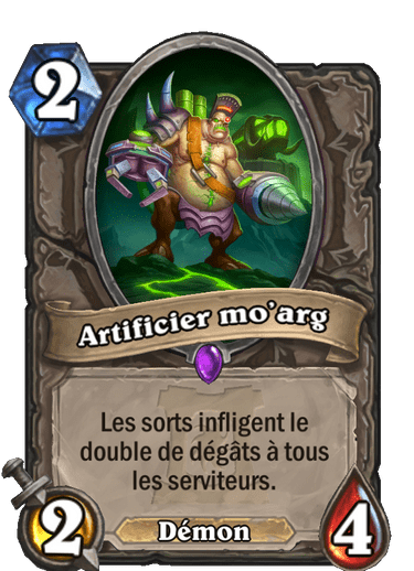 Épique · Serviteur · Les Cendres de l’Outreterre · Les sorts infligent le double de dégâts à tous les serviteurs.
