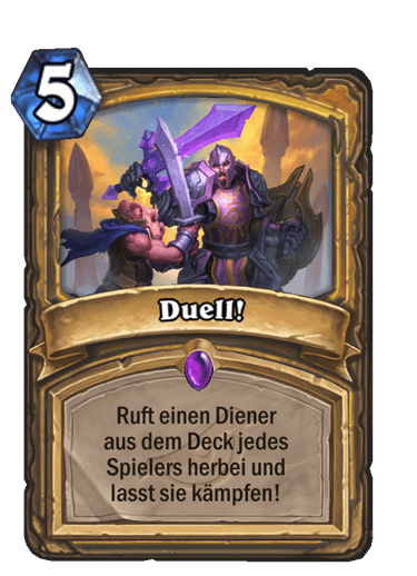 Episch · Zauber · Verschwörung der Schatten · Ruft einen Diener aus dem Deck jedes Spielers herbei und lasst sie kämpfen!