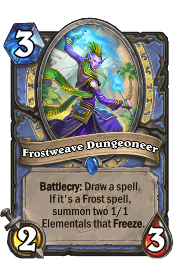 Rare · Minion · Forged in the Barrens · Battlecry: Draw a spell. If it