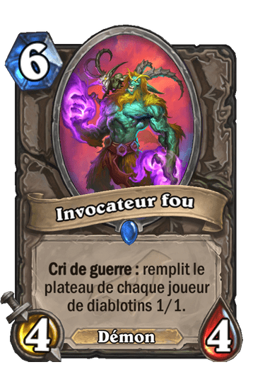 Rare · Serviteur · Éveil des ombres · Cri de guerre : remplit le plateau de chaque joueur de diablotins 1/1.