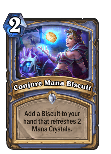 Common · Spell · Madness at the Darkmoon Faire · Add a Biscuit to your hand that refreshes 2 Mana Crystals.