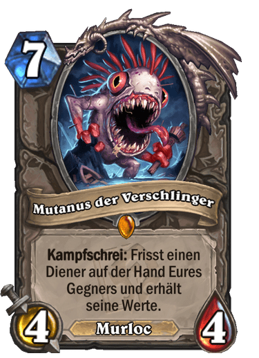 Legendär · Diener · Geschmiedet im Brachlandhype · Kampfschrei: Frisst einen Diener auf der Hand Eures Gegners und erhält seine Werte.