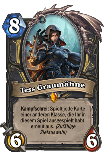 Legendär · Diener · Der Hexenwald · Kampfschrei: Spielt jede Karte einer anderen Klasse, die Ihr in diesem Spiel ausgespielt habt, erneut aus. (Zufällige Zielauswahl)