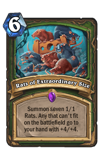 Epic · Spell · United in Stormwind · Summon seven 1/1 Rats. Any that can