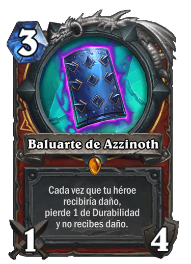 Legendaria · Arma · Cenizas de Terrallende · Cada vez que tu héroe recibiría daño, pierde 1 de Durabilidad y no recibes daño.