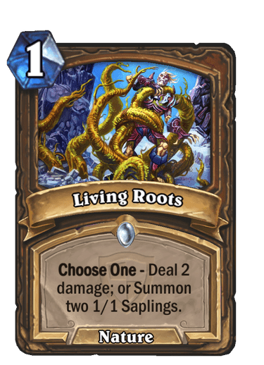 Common · Spell · The Grand Tournament · Choose One - Deal 2 damage; or Summon two 1/1 Saplings.