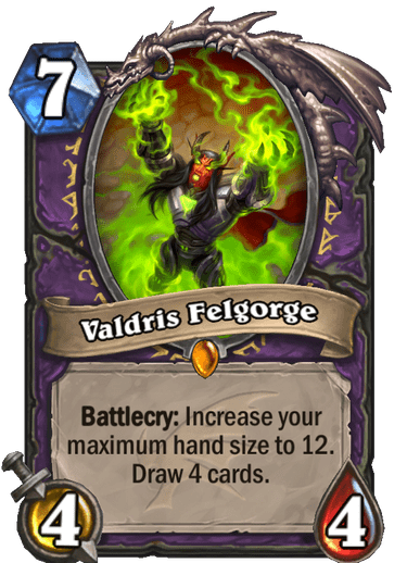 Legendary · Minion · Descent of Dragons · Battlecry: Increase your maximum hand size to 12. Draw 4 cards.